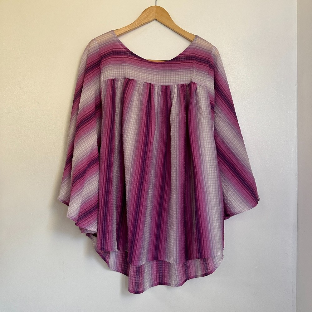 Lane Bryant Pink Purple Poncho Style Top Size 22/24
